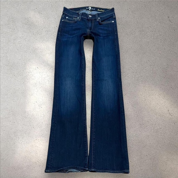 7 For All Mankind Low Rise Flare Jeans - Picture 2 of 6